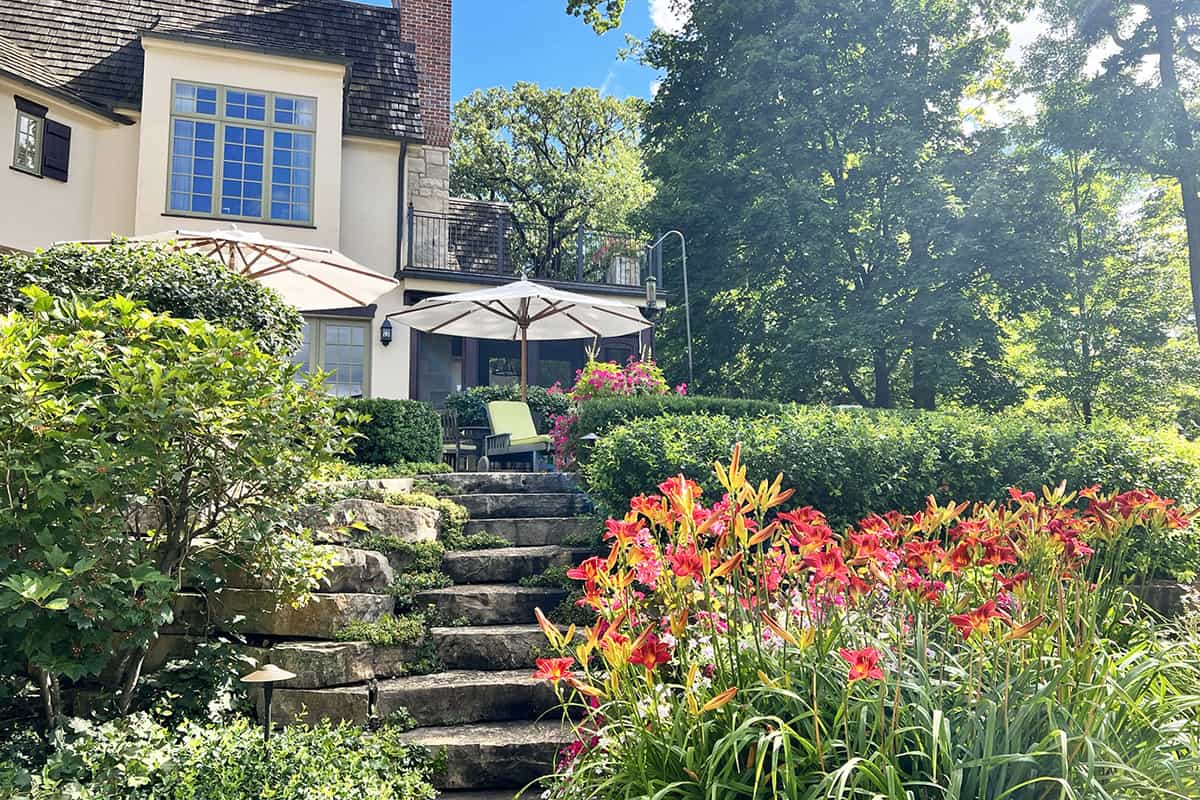 Stone Steps to Patio