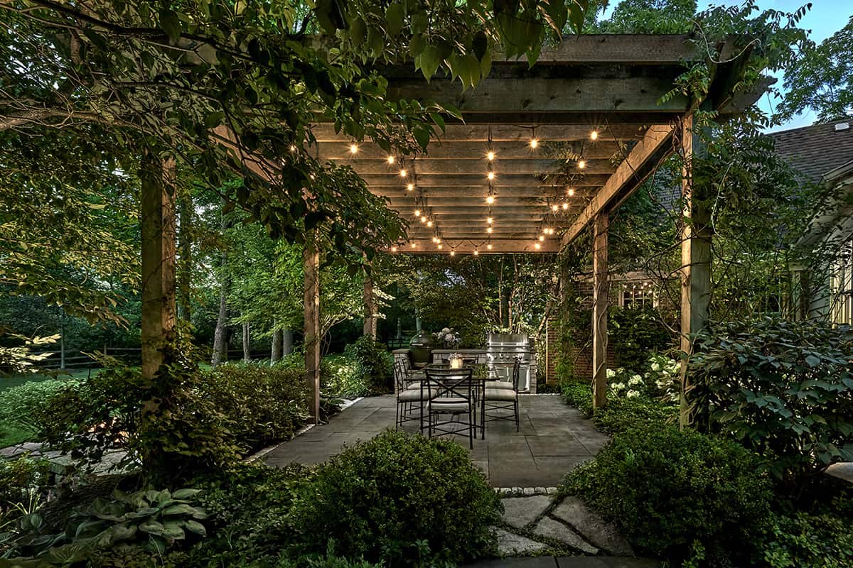 Pergola Over Outdoor Kitchen Patio