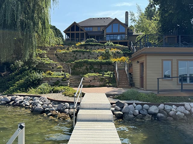 terraced hillside in twin lakes WI