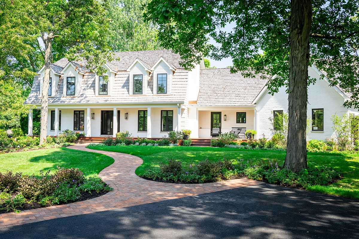 clay paver path to front entrance